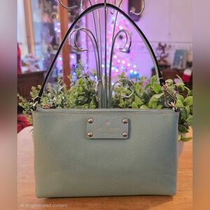 Kate ♠︎ Spade Blue Green Leather Wristlet